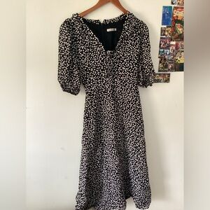 Reformation Black and White polka dot dress